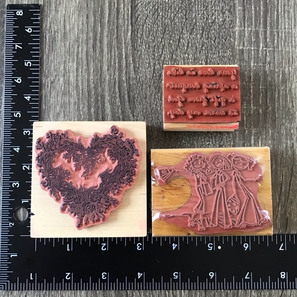 Flowers & Heart Theme Bundle of 15 Rubber Stamps - Picture 7 of 12